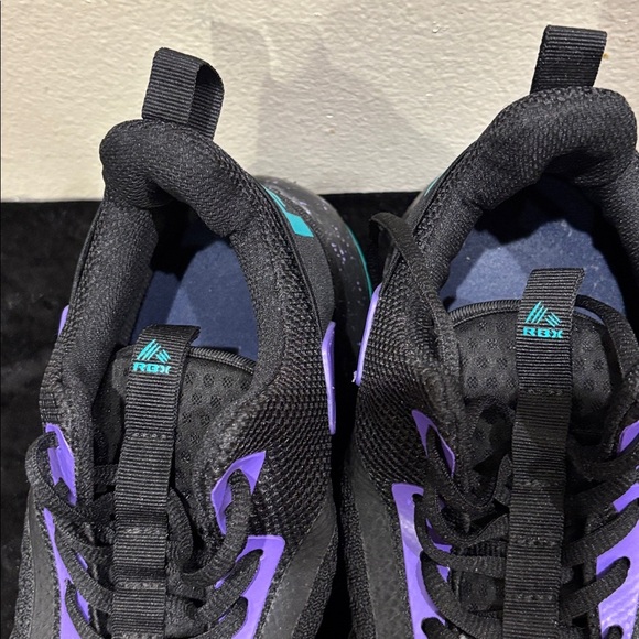 Reebok Black Sneakers with Purple and Teal Accents - Picture 6 of 7